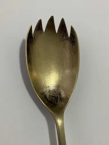 Antiga Colher De Prata Com Marca