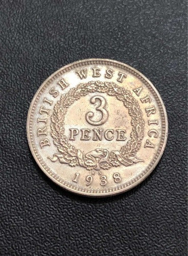 Moeda Antiga 1938 Africa 3 Pence