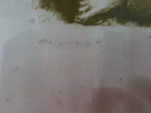 Antigo Quadro Gravura Assinado Flavio Gadelha 1979