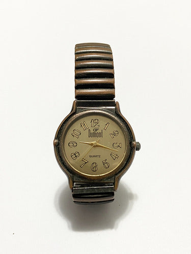 Relógio Antigo Dumont Quartz N 685 Pulseira Elastica