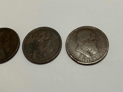 Antigas Moedas 40 Réis - 73 / 74 / 77