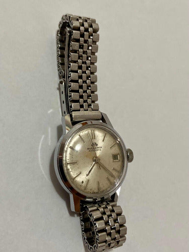 Antigo Relógio Bucherer Automatic 17 Jewels Suiço Cor Prata