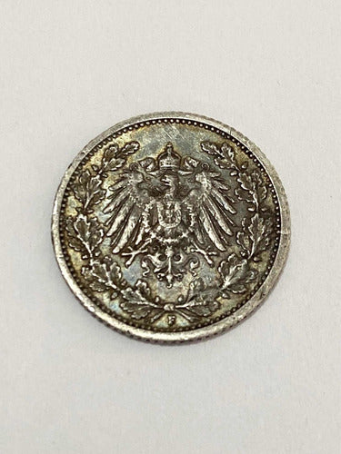Antiga Moeda Prata Alemanha 1/2 Mark 1912