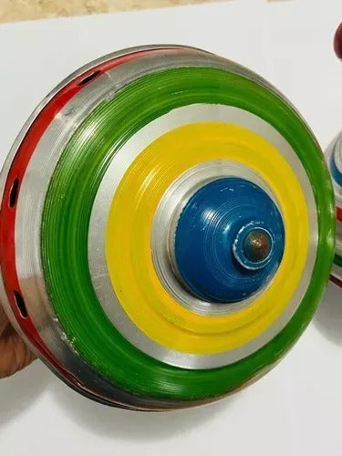 Antigo Pião De Lata - 2 Uni