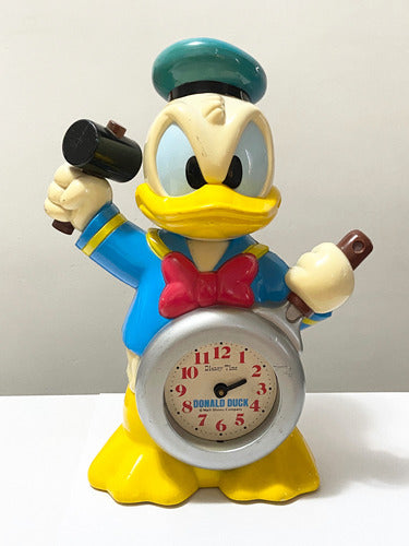 Raro Relógio Despertador Pato Donald Brinquedo Disney Japão
