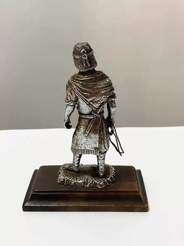 Escultura Antiga Gaucho Laçador Cor Prata