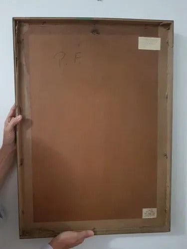 Antigo Quadro Gravura Assinado Flavio Gadelha 1979