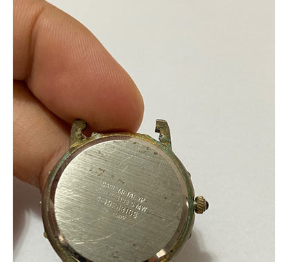 Relógio Antigo Dumont Quartz Dourado E Preto