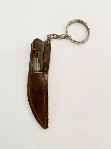 Antigo Chaveiro Mini Faca Com Capa