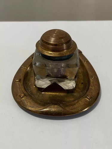 Tinteiro Antigo Cor Bronze