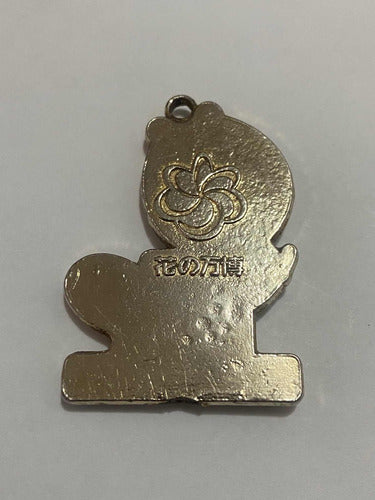 Chaveiro Antigo Expo'90 Hanazukin-chan Japão Prateado