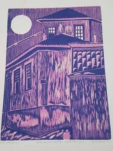 Quadro Gravura Paulo Menten 1971 - São Paulo Antigo - 6/10