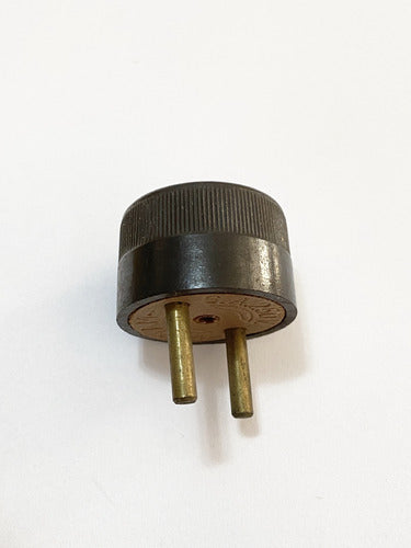 Tomada Antiga Em Baquelite Panan 6.a.250v Plug Macho