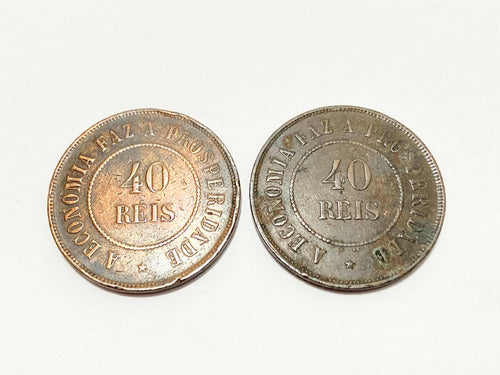 Moedas Antigas 40 Réis - 09 E 12