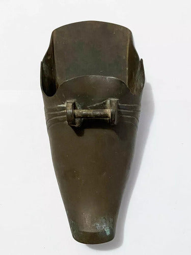 Antigo Vaso Para Flores Floreira De Parede Bronze