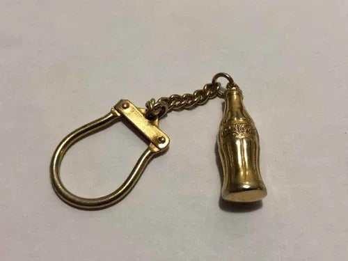 Chaveiro Antigo Coca Cola Dourado