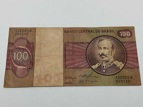 Cédula Antiga 100 Cruzeiros Brasil Com Asterisco
