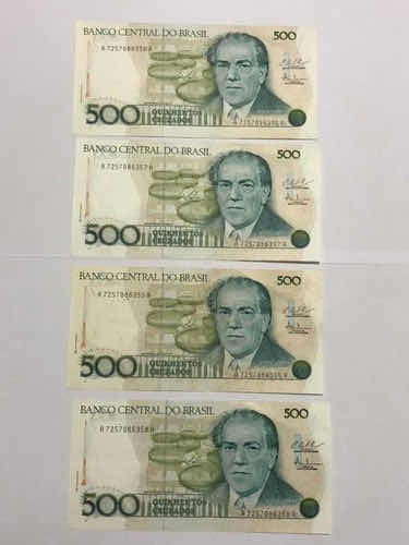 Cédulas Antigas Brasil 500 Cruzados