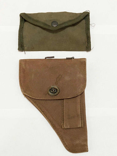 Antigo Porta Munições E Porta Coldre Porta Arma Militar