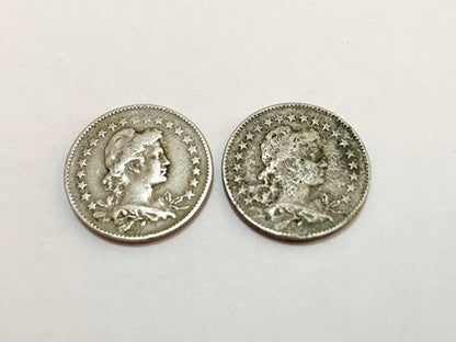 Lote 2 Antigas Moedas 100 Réis 1924 - 1927