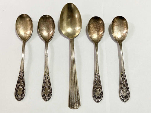 Colheres Antigas Prata Eberle 5 Peças