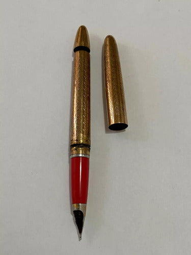 Antiga Caneta Sheaffer Dourada