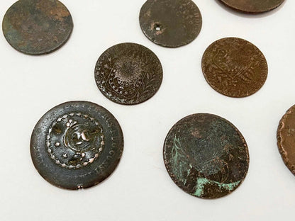 Lote Antigas Moedas Brasil Réis Bronze E Cobre