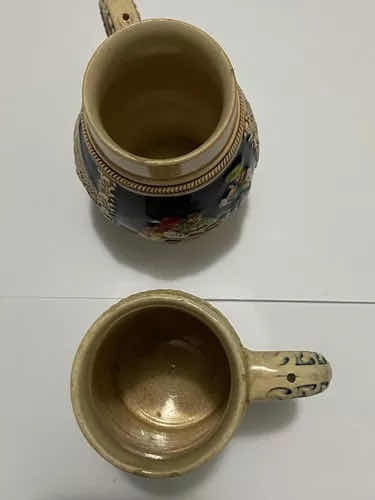 Canecas Antigas Alemanha Cerâmica Com Pintura À Mão