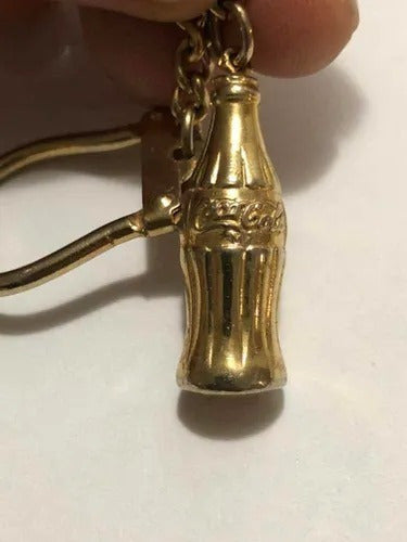 Chaveiro Antigo Coca Cola Dourado