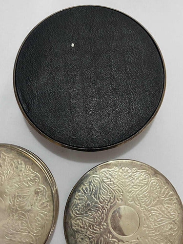 Antigo Porta Copos Em Metal Espessurado A Prata Com Seis Uni