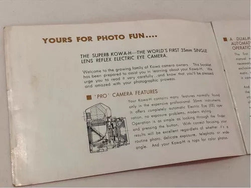 Manual Câmera Antiga Kowa