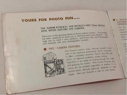 Manual Câmera Antiga Kowa