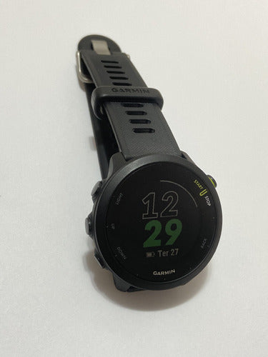 Relógio Garmin Forerunner 55 Preto Gps Monitor + Acessórios