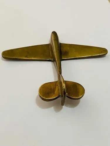 Antigo Avião De Bronze Decoração