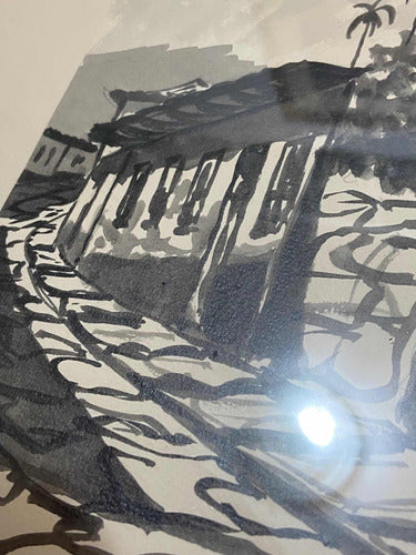 Quadro Antigo Nanquim Ladeira Do Vira Saia - M Hollender