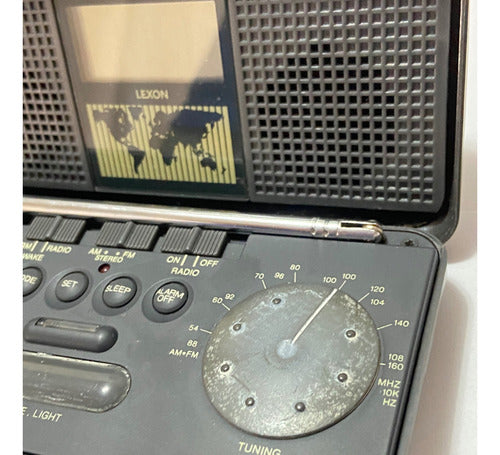 Rádio Relógio Portátil Antigo Lexon Voyageur