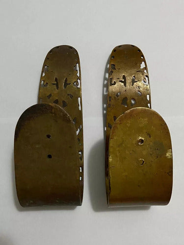 Suportes Antigos De Bronze Para Cortinas