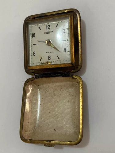 Relógio Antigo De Mesa Citizen Alarm