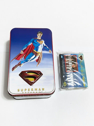Superman Returns Movie Cards Lata Com 37 Cartas Dc Comics