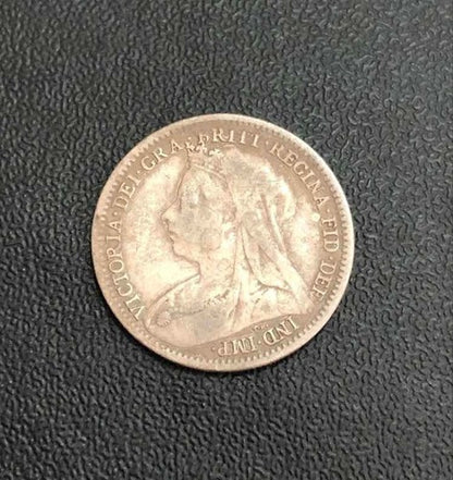 Antiga Moeda De Prata 1893 Grã Bretanha 3 Pence