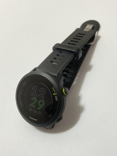 Relógio Garmin Forerunner 55 Preto Gps Monitor + Acessórios