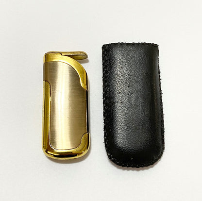 Isqueiro Antigo Dourado Com Capa