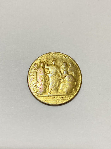 Medalha Antiga Dourada Italia Roma Vaticano