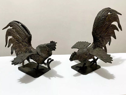 Escultura Antiga Galo de Briga em Bronze Bransdor (Par)