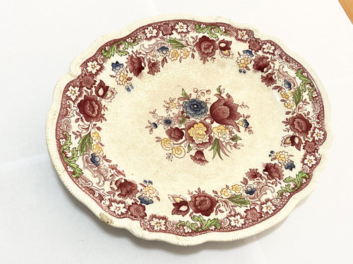 Prato Porcelana Johnson Brothers Inglaterra Florido Antigo