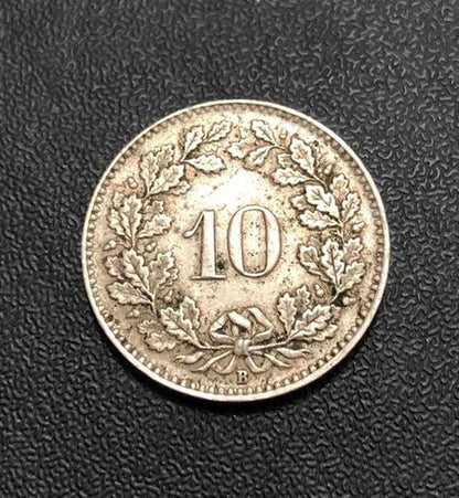 Antiga Moeda 1942 B Conforderatio Helvetica 10 Rappen Suiça