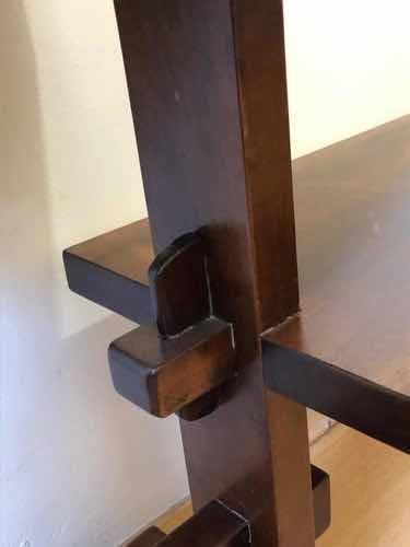 Antiga Mesa De Canto Lateral Madeira Nobre Com Gaveta