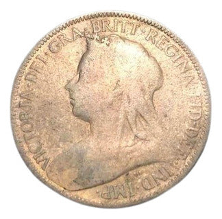 Antiga Moeda 1899 Grã Bretanha 1/2 Penny
