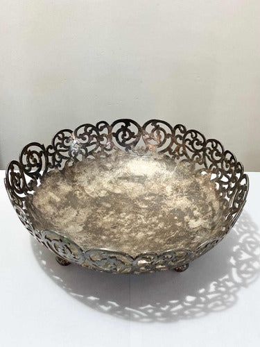 Fruteira Antiga Marca Reed Barton Cor Prata