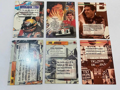 Coleção Antiga Cartões Ayrton Senna Com Assinatura Dourada